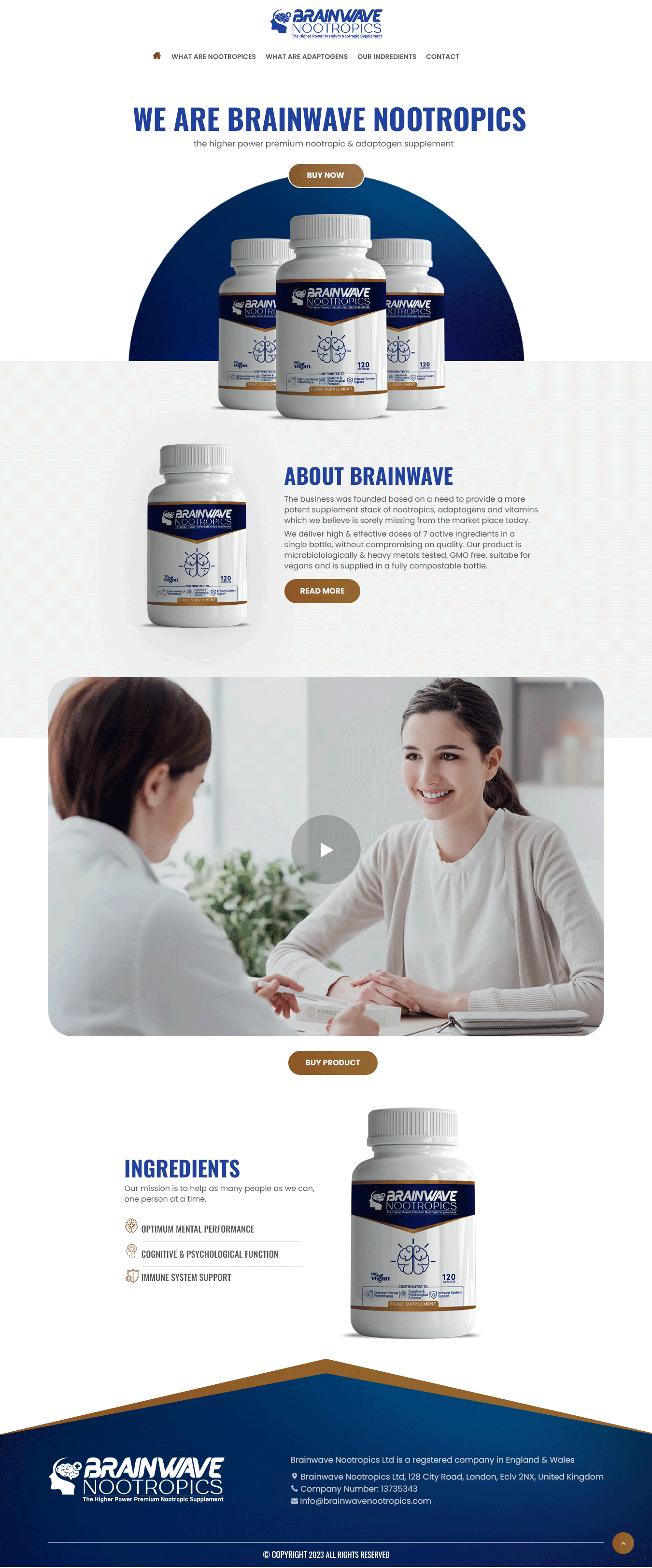 Web Design by nzdesigners for Brainwave Nootropics | Design #30194314