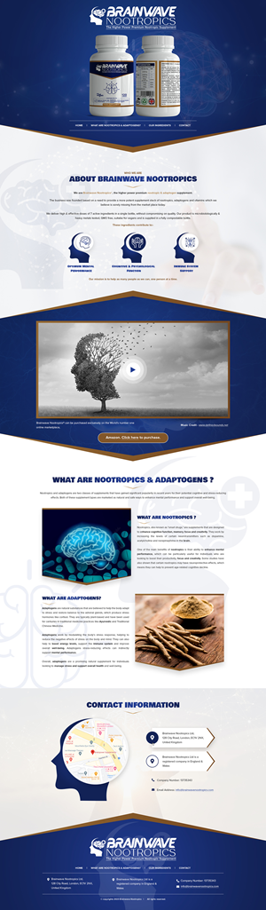 Web Design by Titan Eagle for Brainwave Nootropics | Design: #30190357