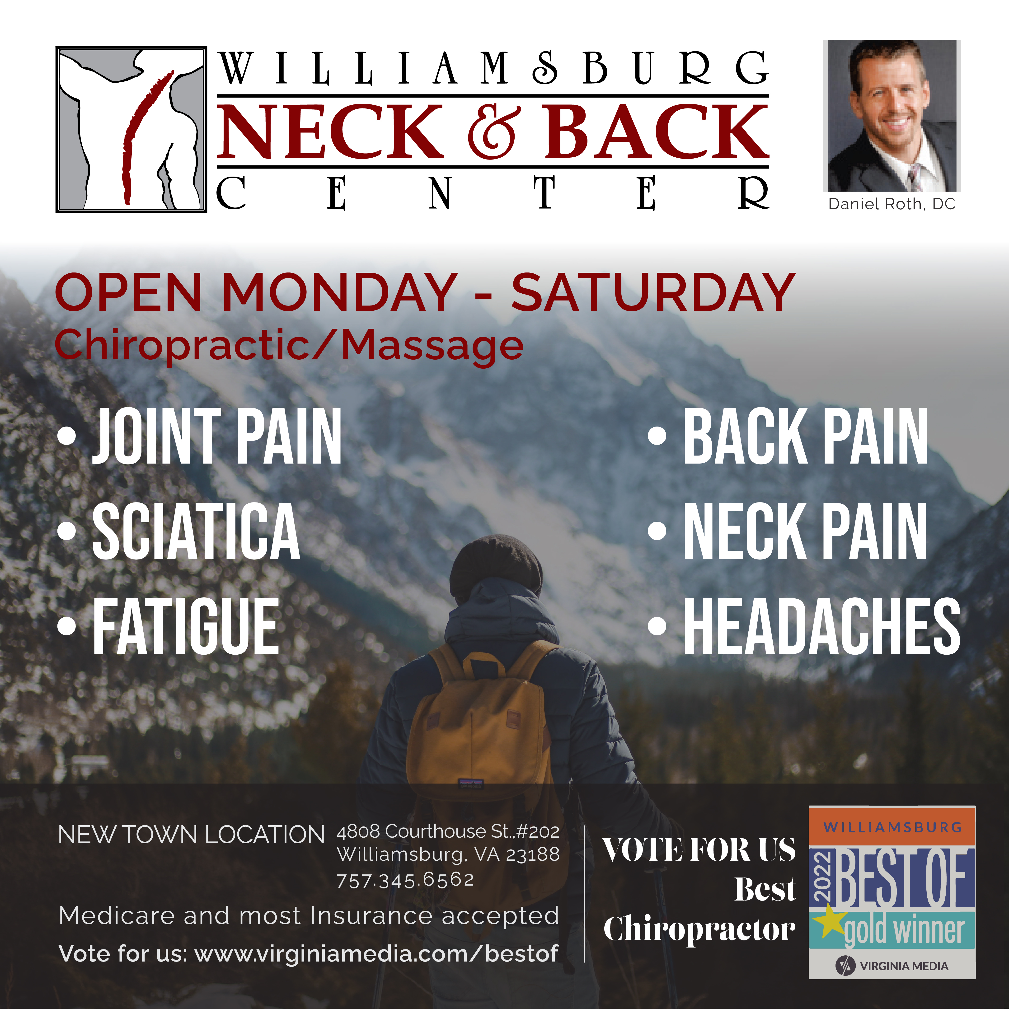 Advertisement Design by Mihisara323 for Williamsburg Neck and Back Center | Design #30218024