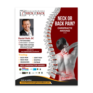 Advertisement Design by TAMZ for Williamsburg Neck and Back Center | Design: #30220479