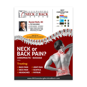 Advertisement Design by TAMZ for Williamsburg Neck and Back Center | Design: #30220480