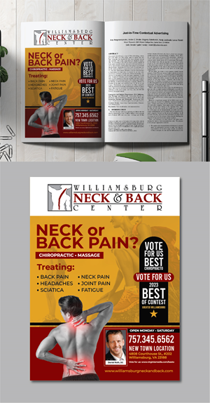 Advertisement Design by 3Guys for Williamsburg Neck and Back Center | Design: #30186032