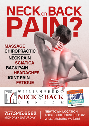 Advertisement Design by roanrox for Williamsburg Neck and Back Center | Design: #30218639