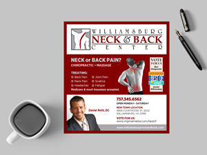 Advertisement Design by GraphicsGuru for Williamsburg Neck and Back Center | Design: #30188992