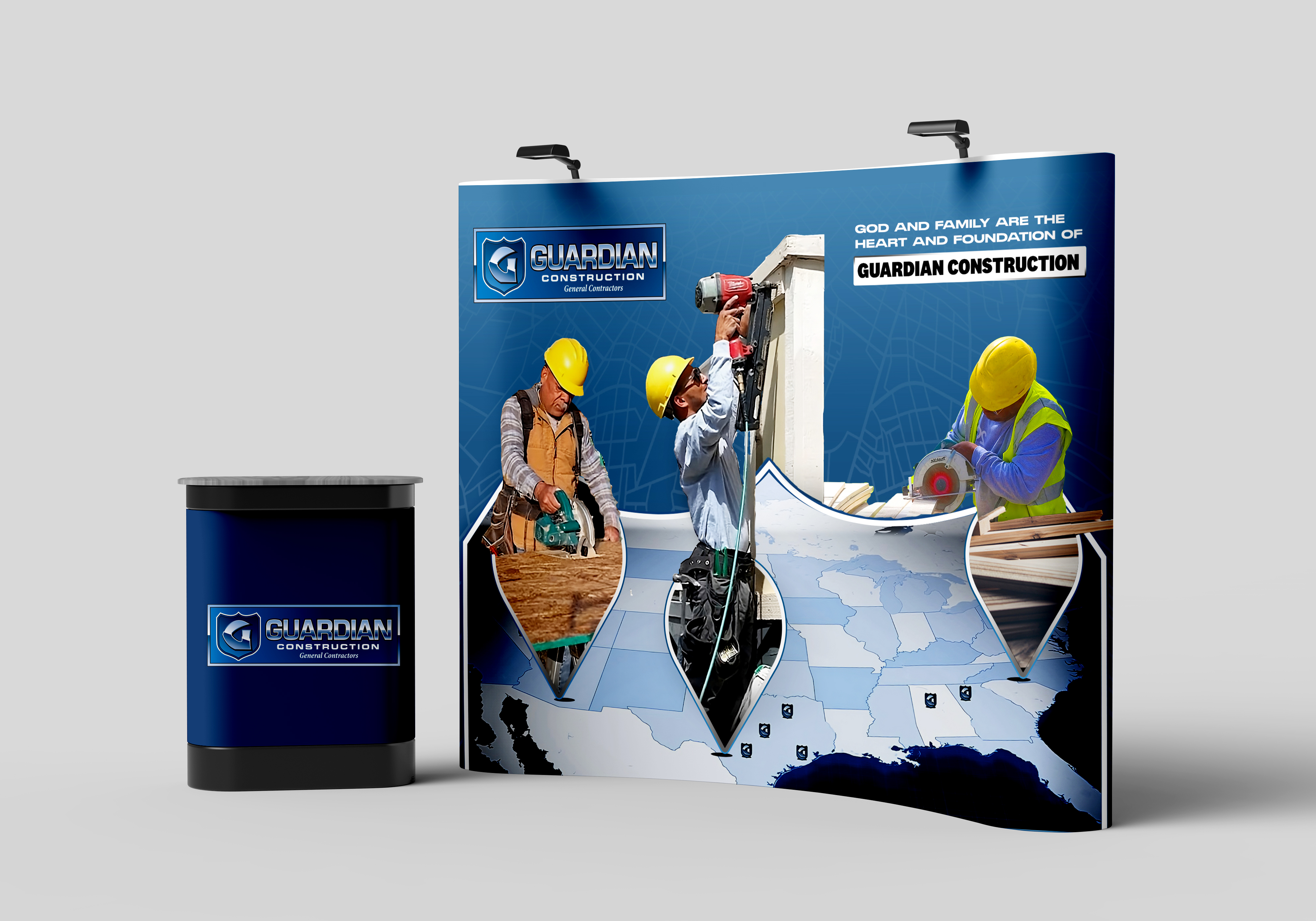 Trade Show Booth Design by SAI DESIGNS for GUARDIAN CONSTRUCTION   | Design #30211604