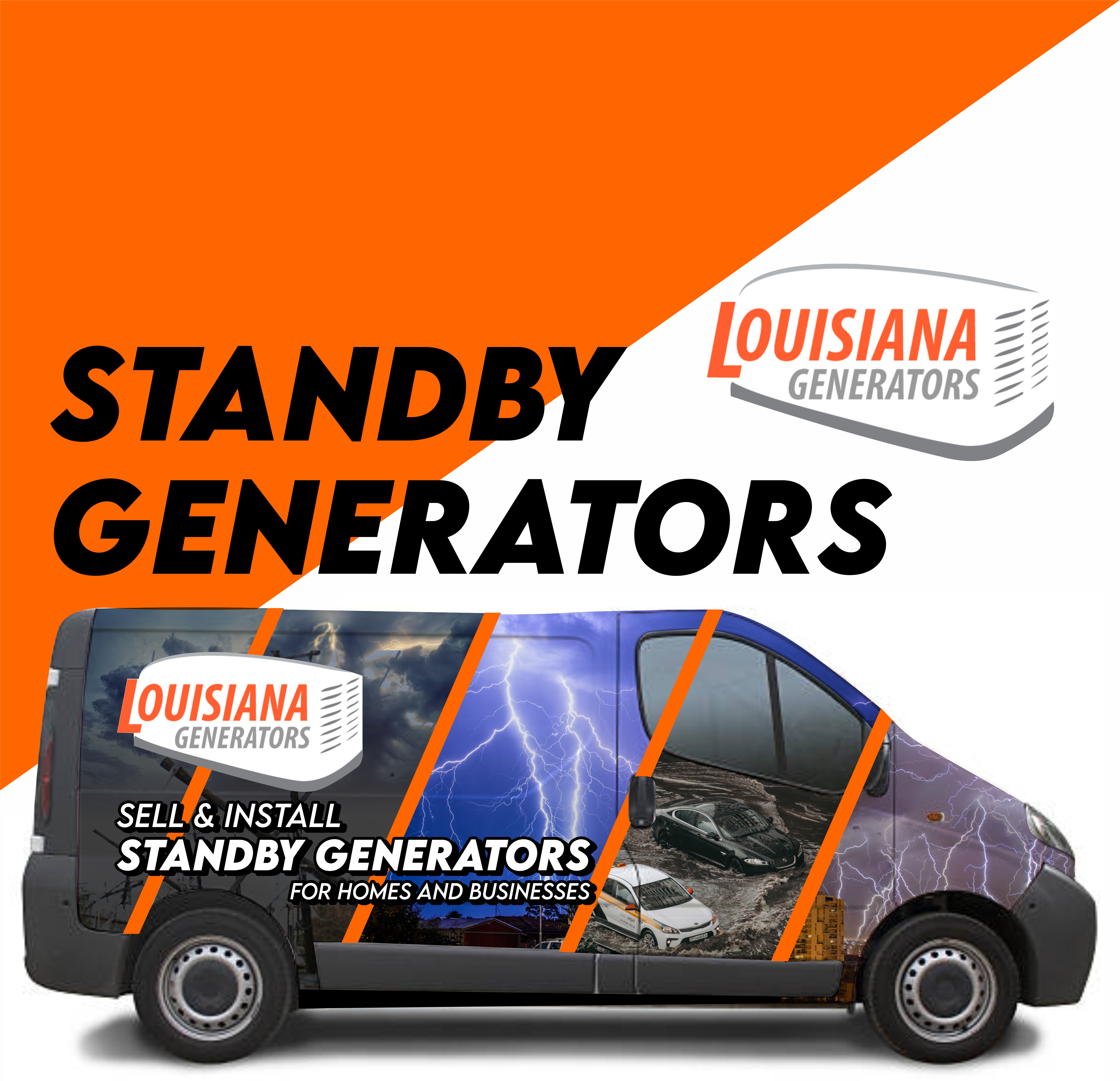 Diseño de Rotulación de Vehículo por MARO07 para Louisiana Generators | Diseño #30227944