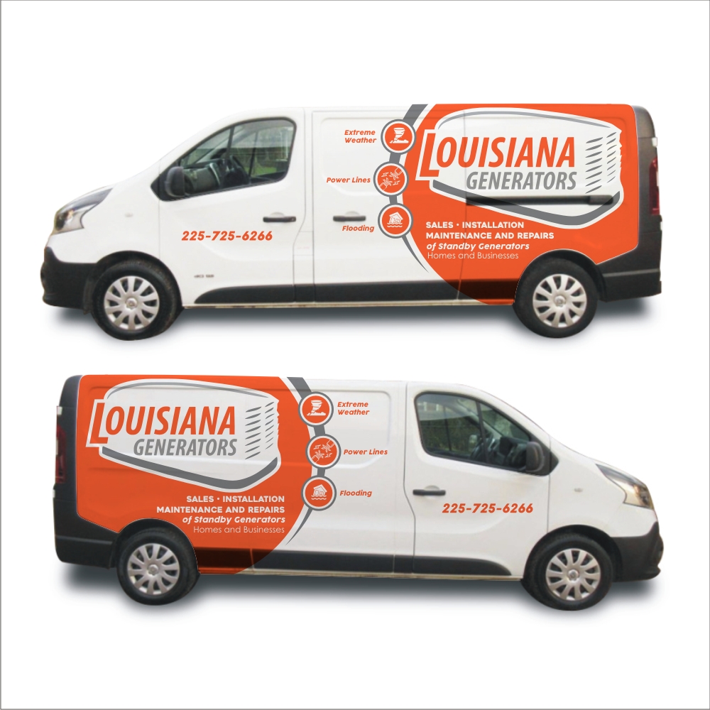 Car Wrap-Design von DG+ für Louisiana Generators | Design #30284391