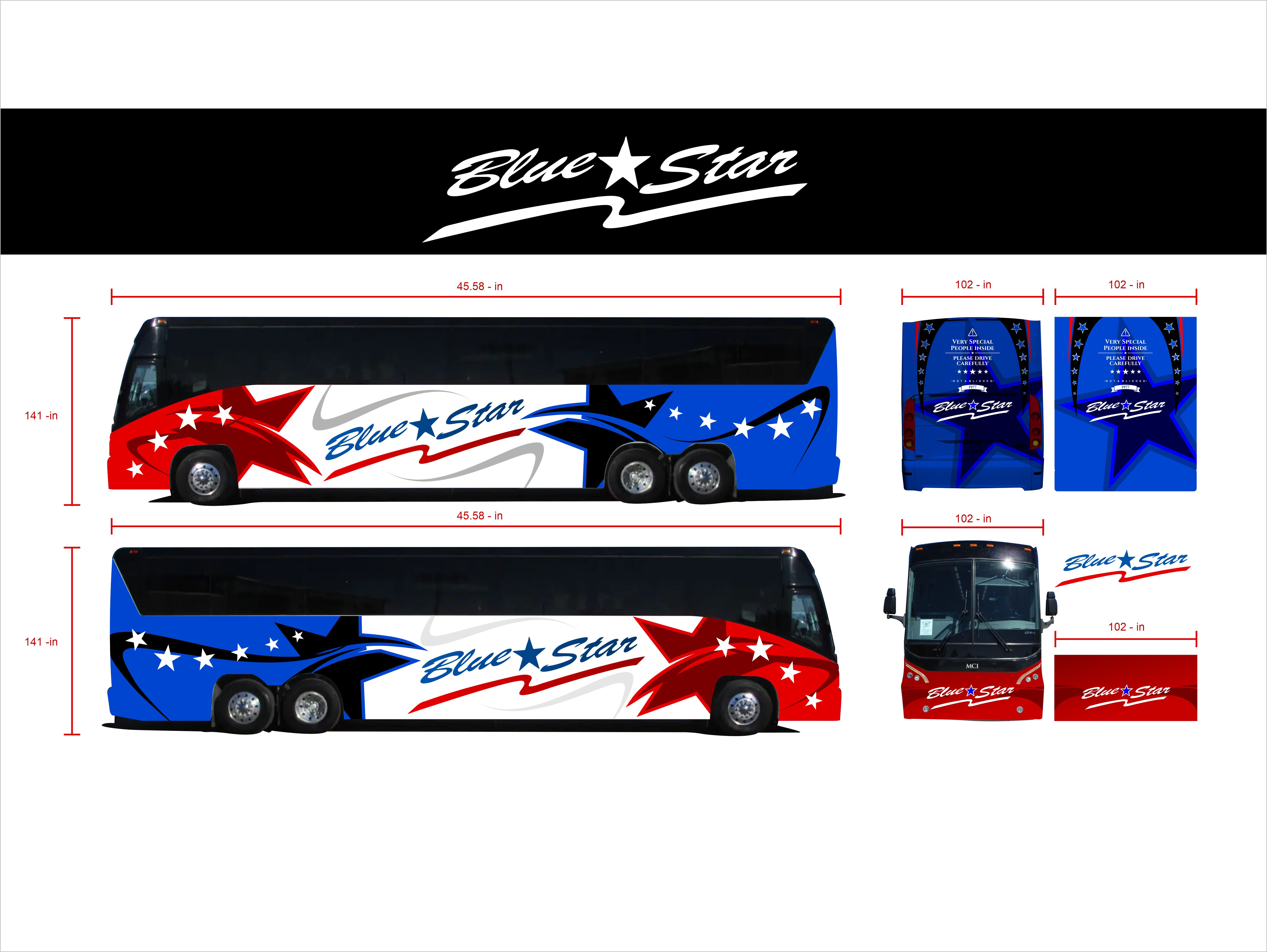 Design de Covering de Véhicule par MARO07 pour Blue Star Charters & Tours, Inc. | Design #30362656