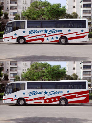 Design de Covering de Véhicule par Atvento Graphics pour Blue Star Charters & Tours, Inc. | Design : #30223079
