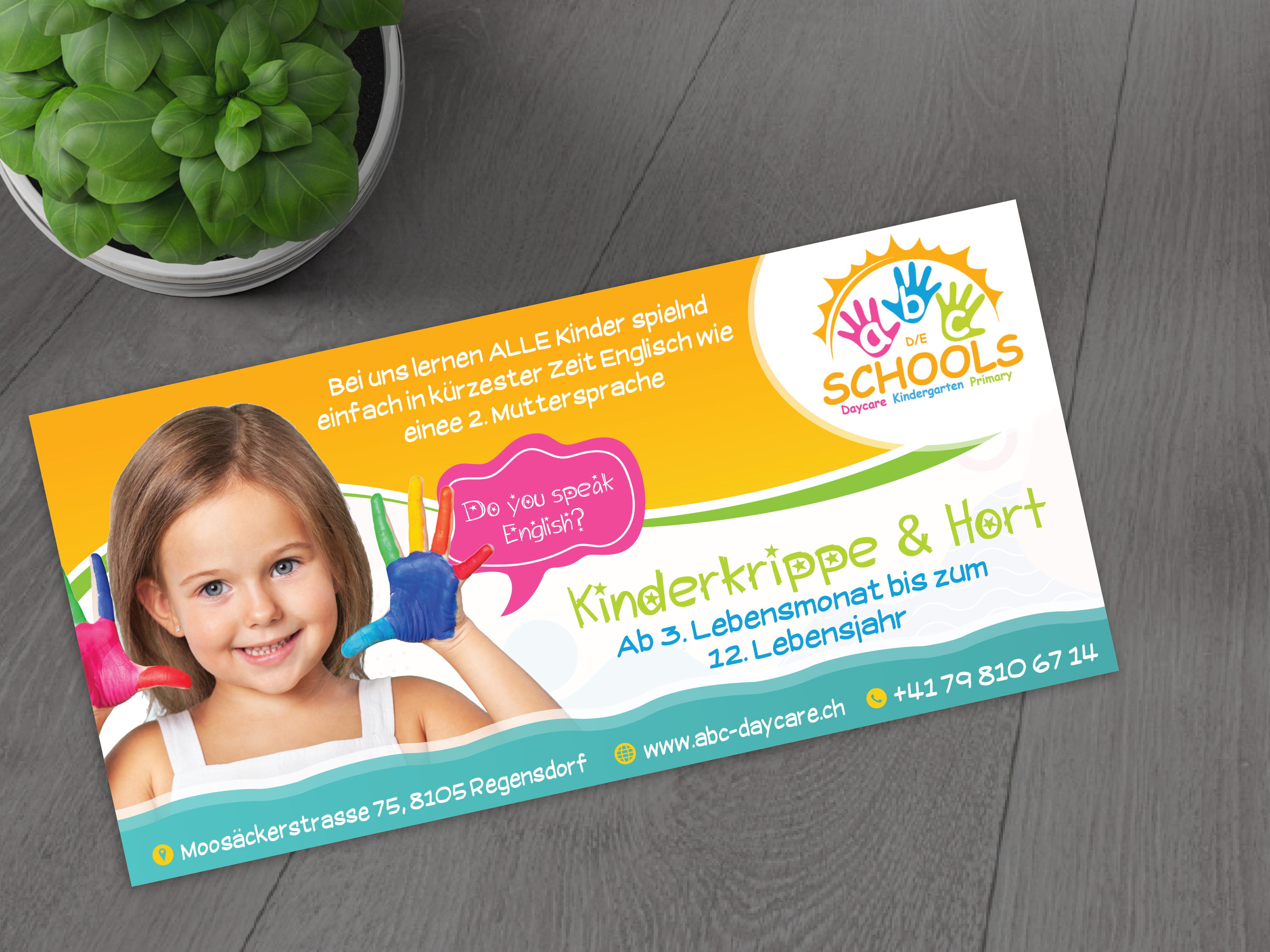 Flyer Design by alex989 for abc daycare GmbH | Design #30197012