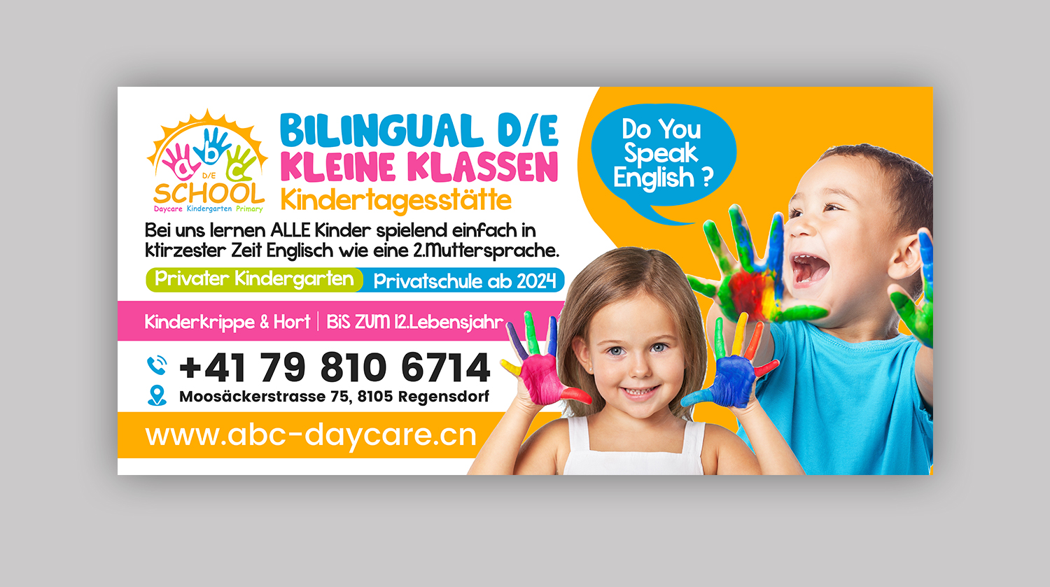 Flyer Design by debdesign for abc daycare GmbH | Design #30214009