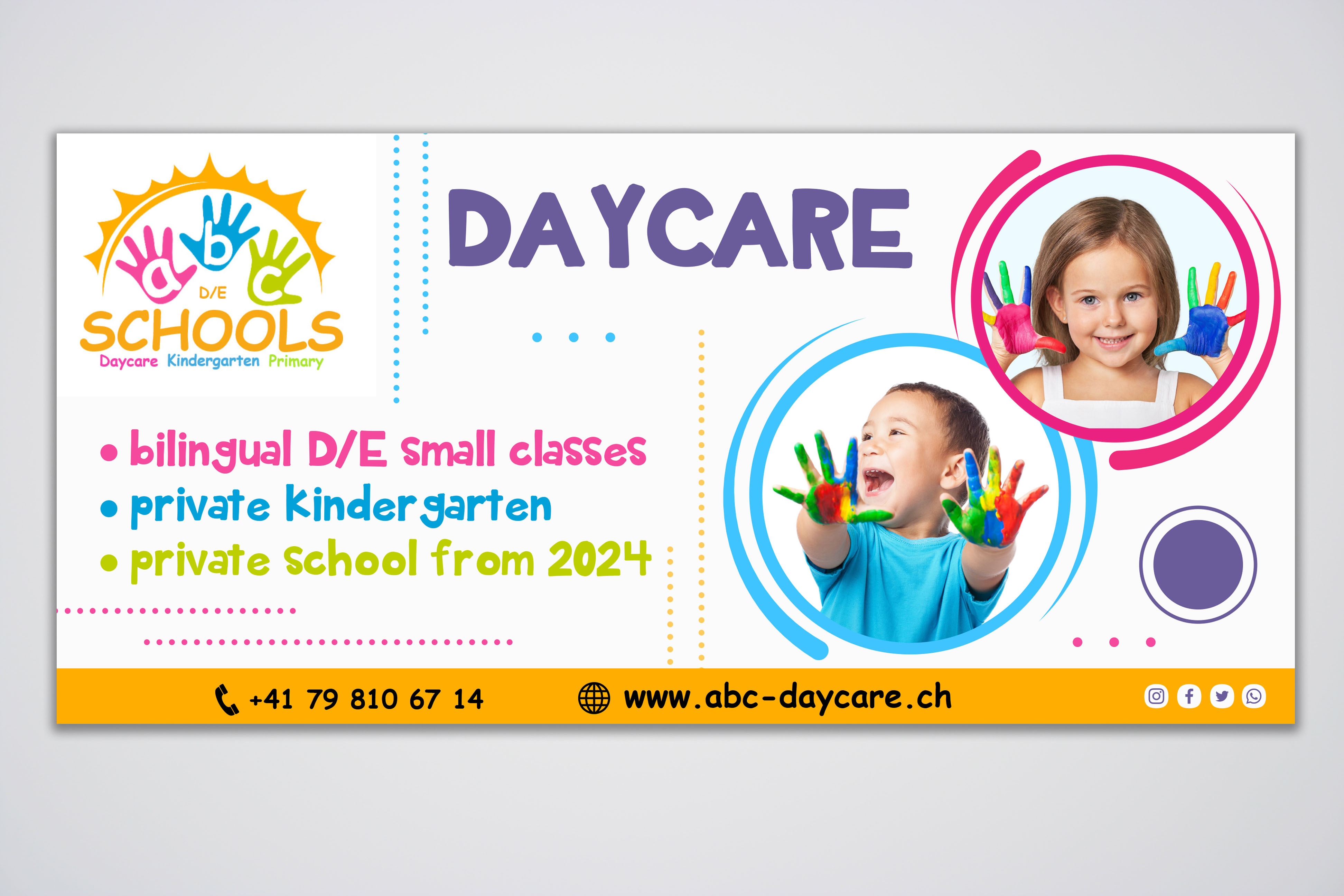 Design de Flyer par angelonyamu pour abc daycare GmbH | Design #30229117