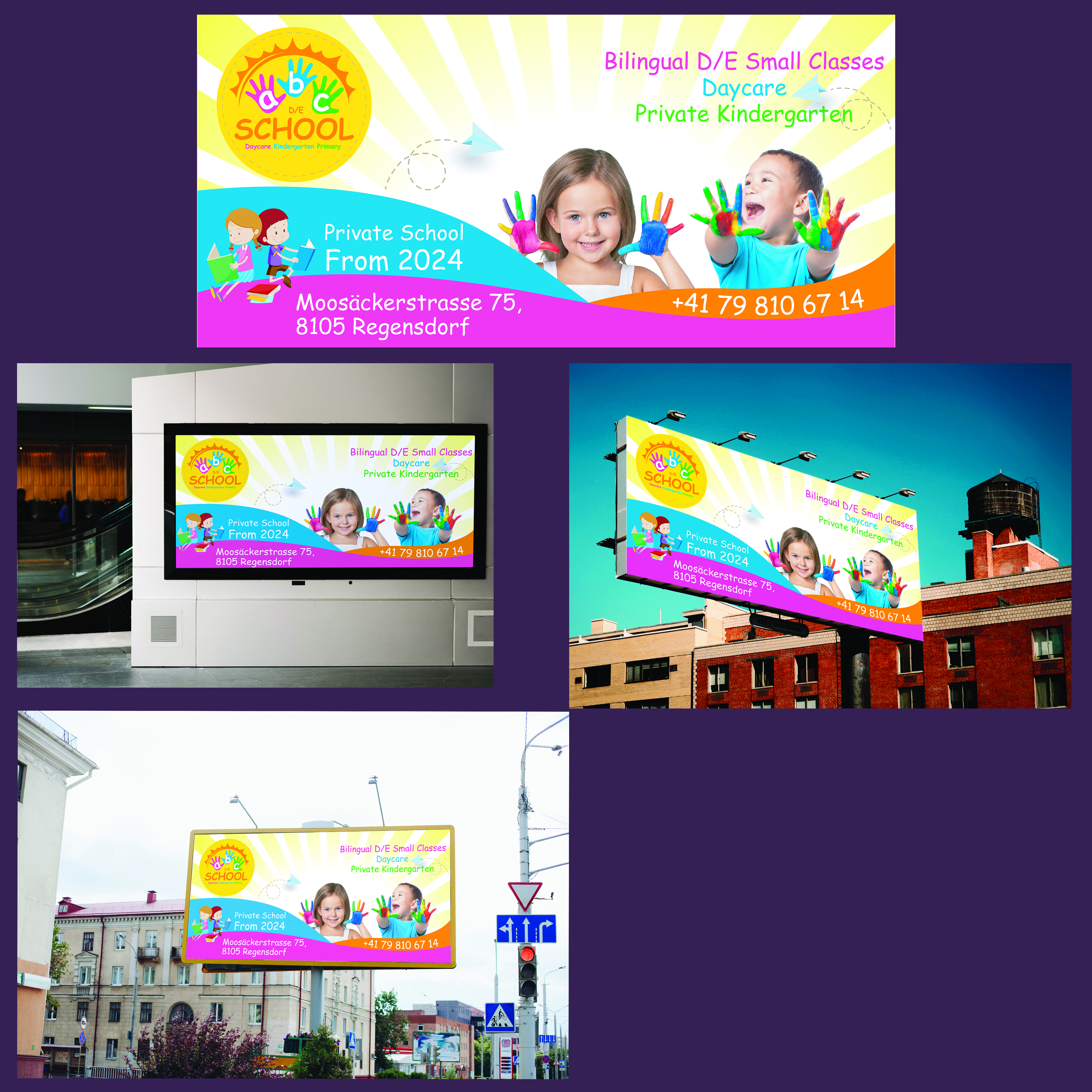Flyer Design by zoovdesign for abc daycare GmbH | Design #30216561
