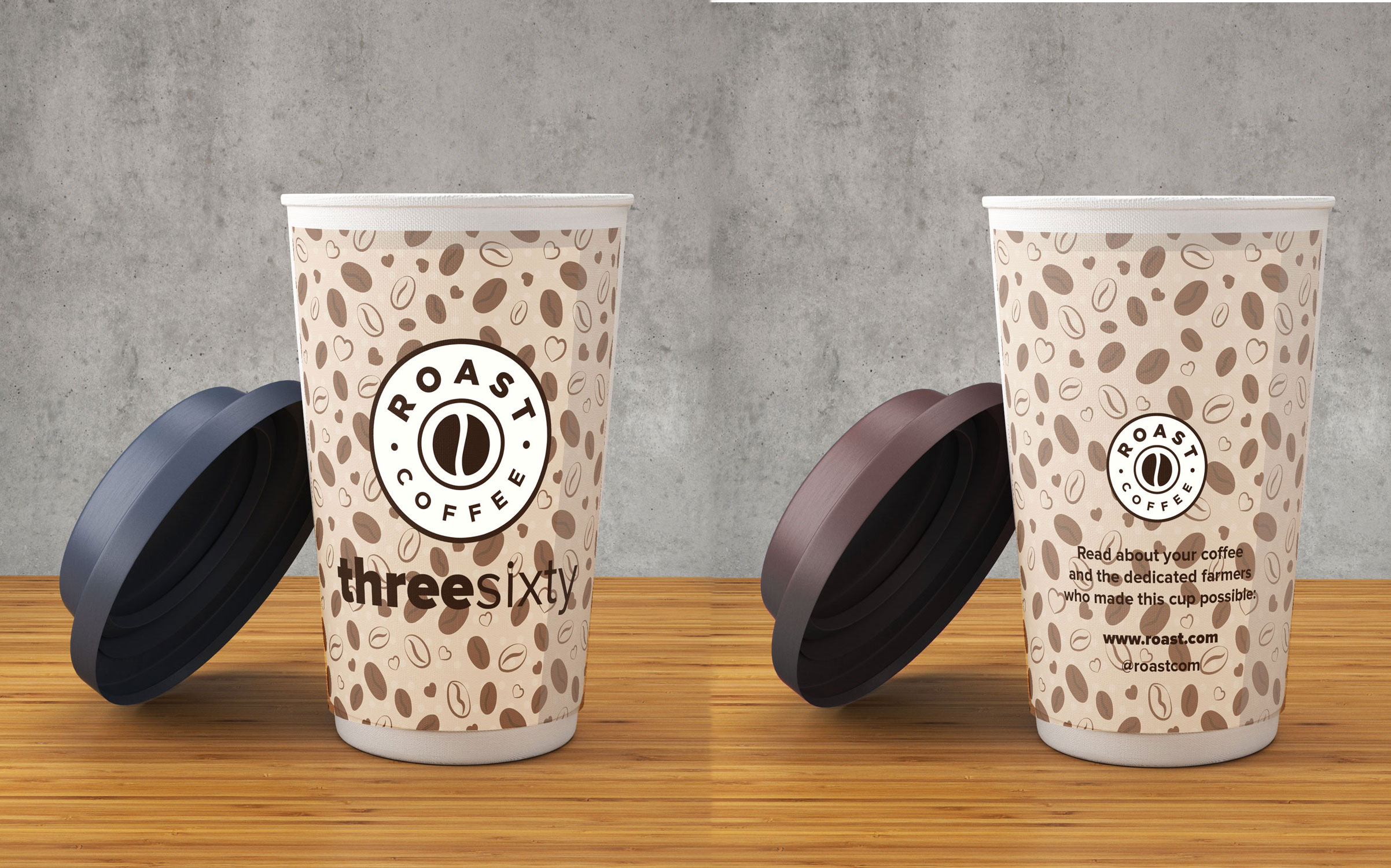 Cup and Mug Design by Michael Oyugi for ROAST Coffee | Design #30235600