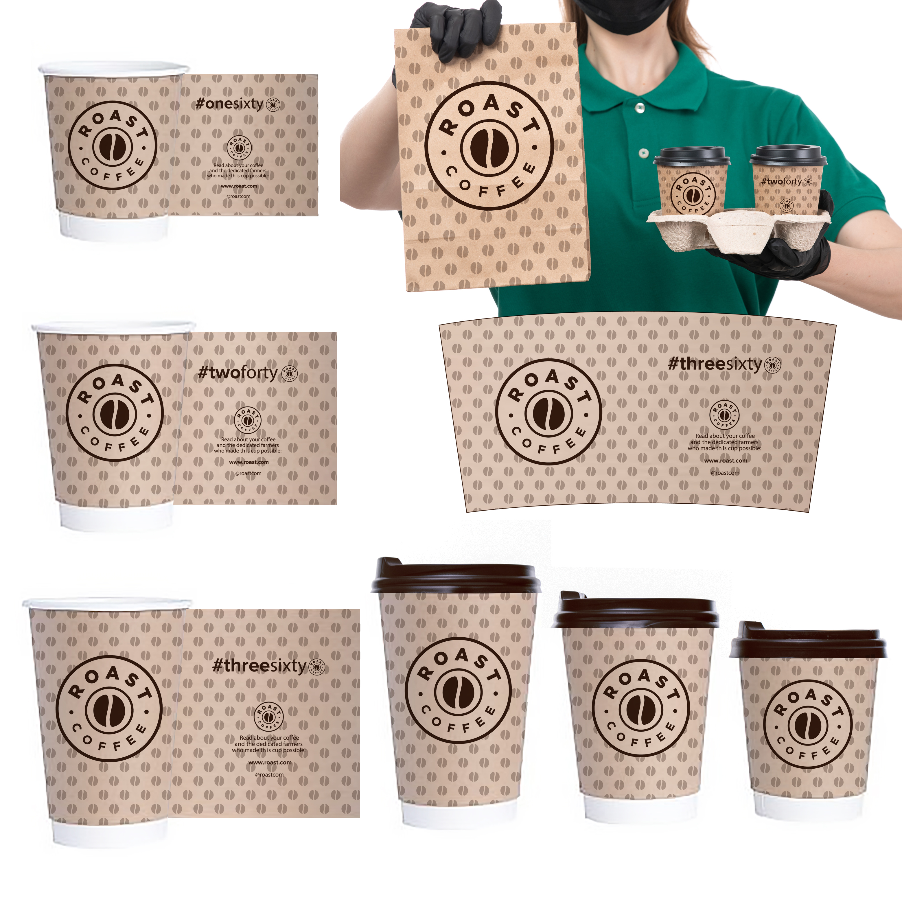 Cup and Mug Design by Jose Lopez ( Verified Pro Designer ) for ROAST Coffee | Design #30198327