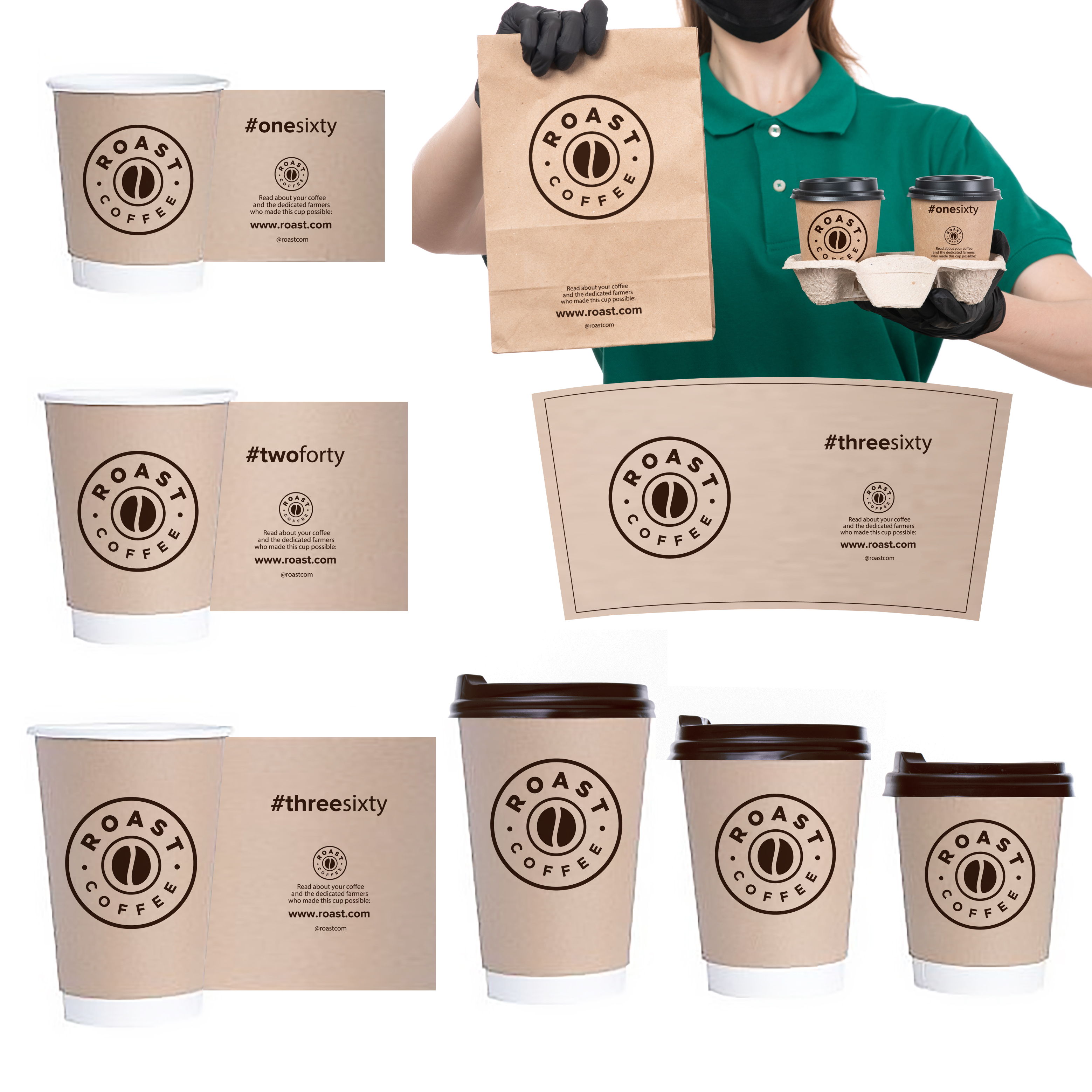 Cup and Mug Design by Jose Lopez ( Verified Pro Designer ) for ROAST Coffee | Design #30201304