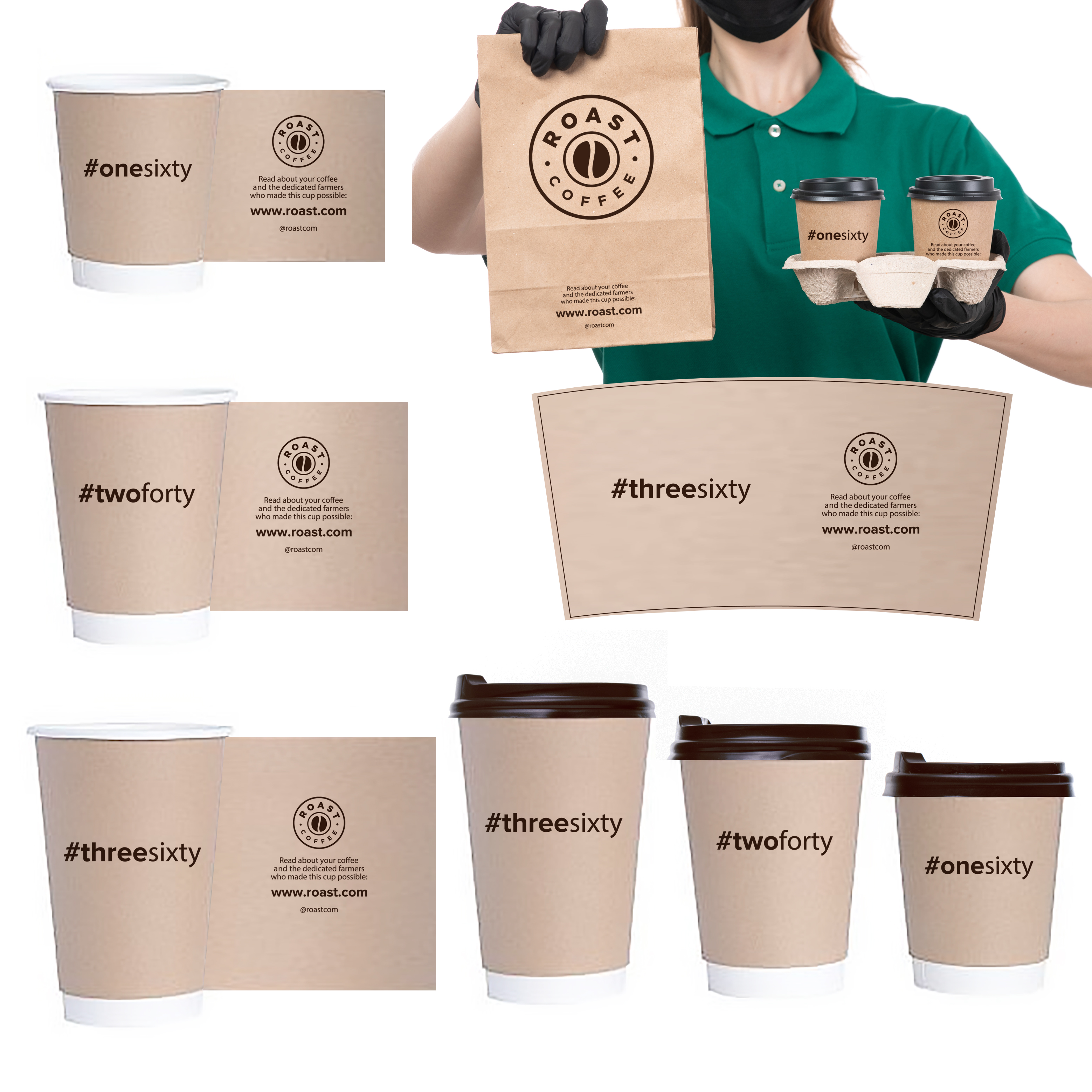 Cup and Mug Design by Jose Lopez ( Verified Pro Designer ) for ROAST Coffee | Design #30201442