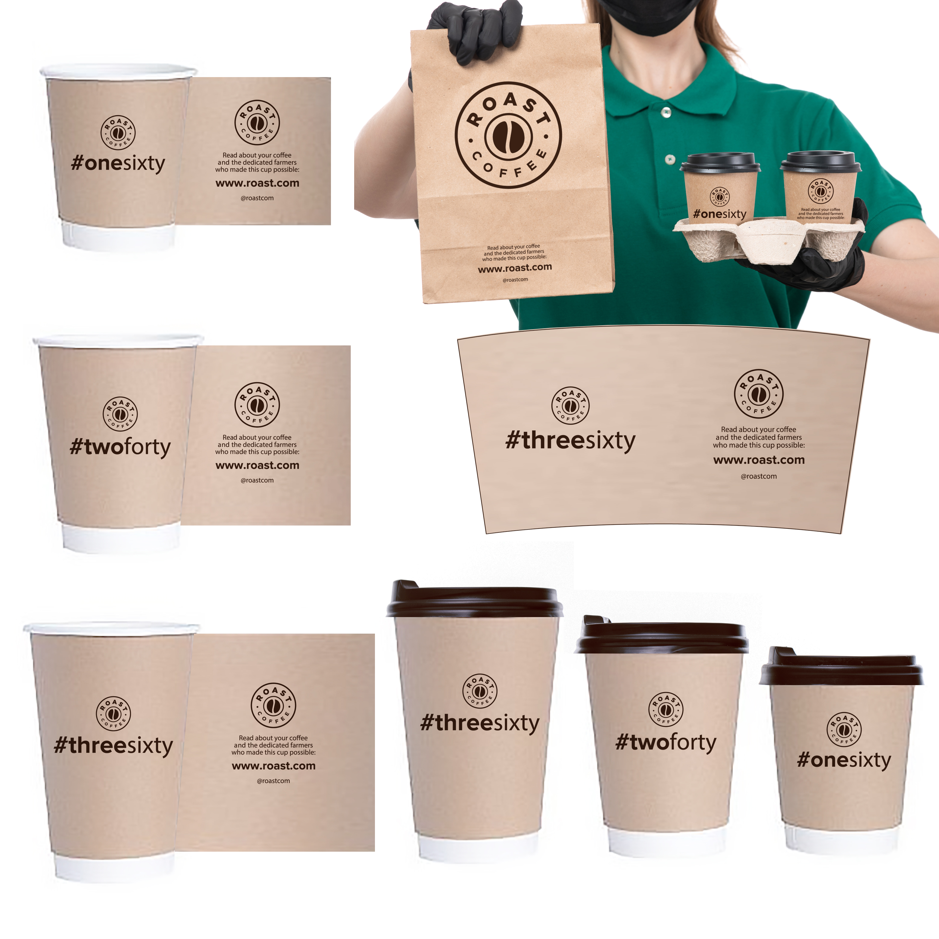 Cup and Mug Design by Jose Lopez ( Verified Pro Designer ) for ROAST Coffee | Design #30202336