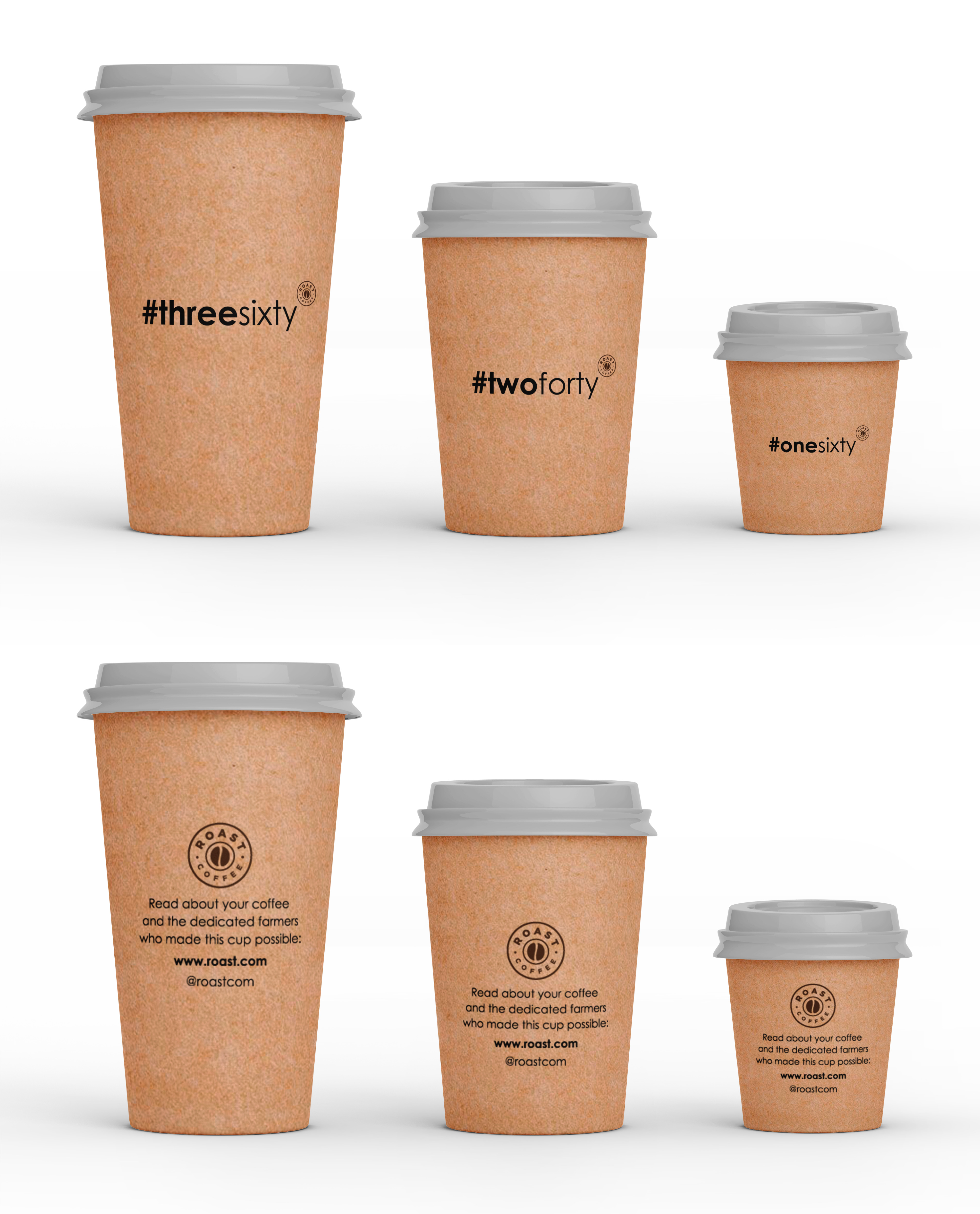 Cup and Mug Design by Eve.A for ROAST Coffee | Design #30206492