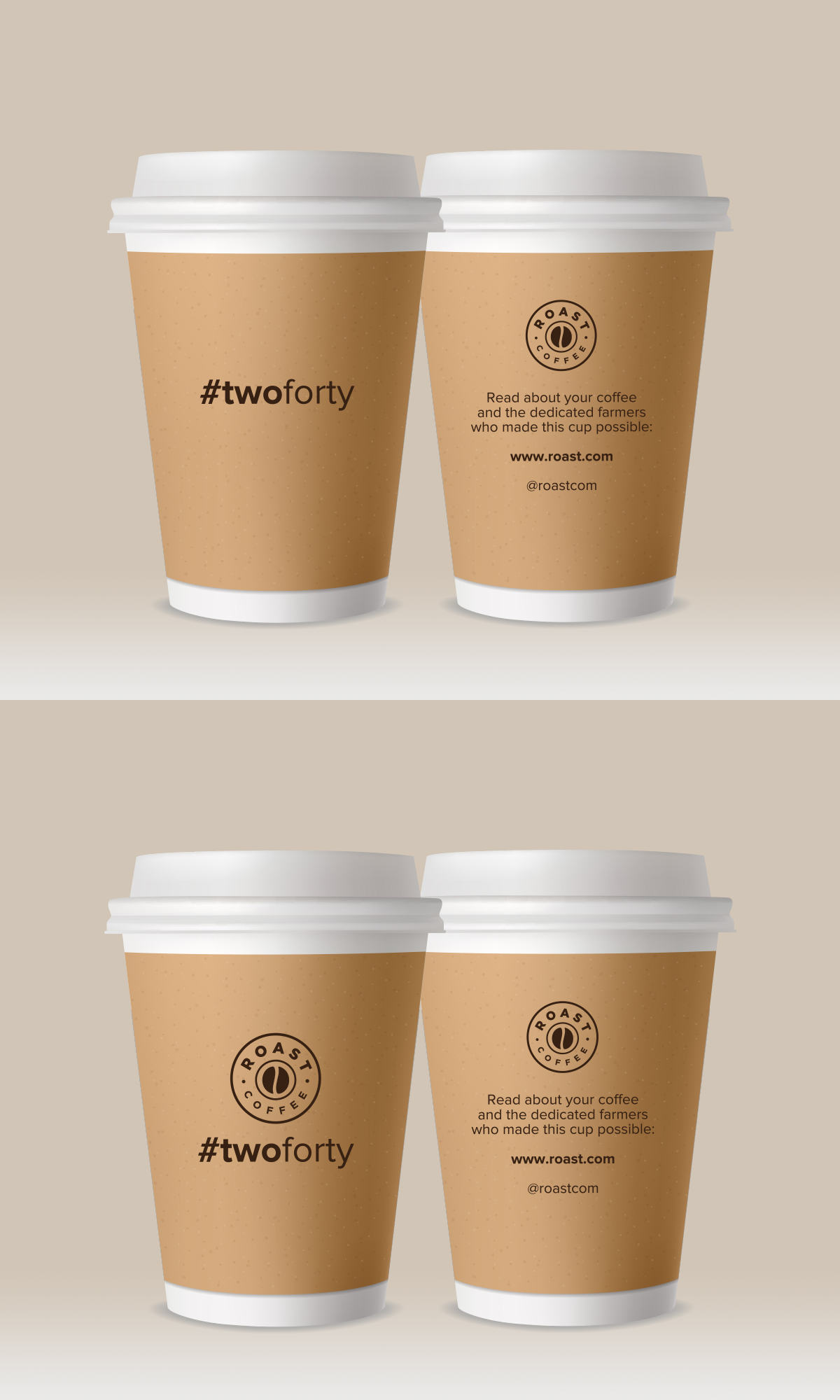 Cup and Mug Design by SKJN Creative for ROAST Coffee | Design #30238514