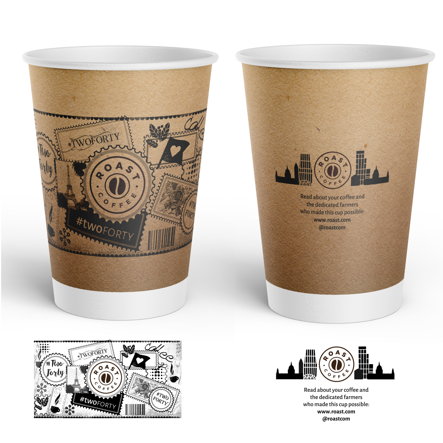 Cup and Mug Design by elveneclipse for ROAST Coffee | Design #30202884