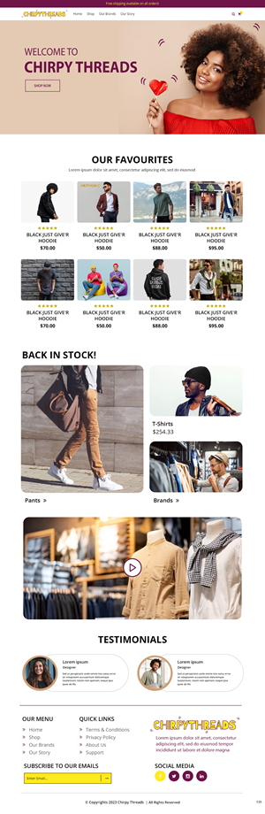 Shopify Design by pb for this project | Design: #30219832