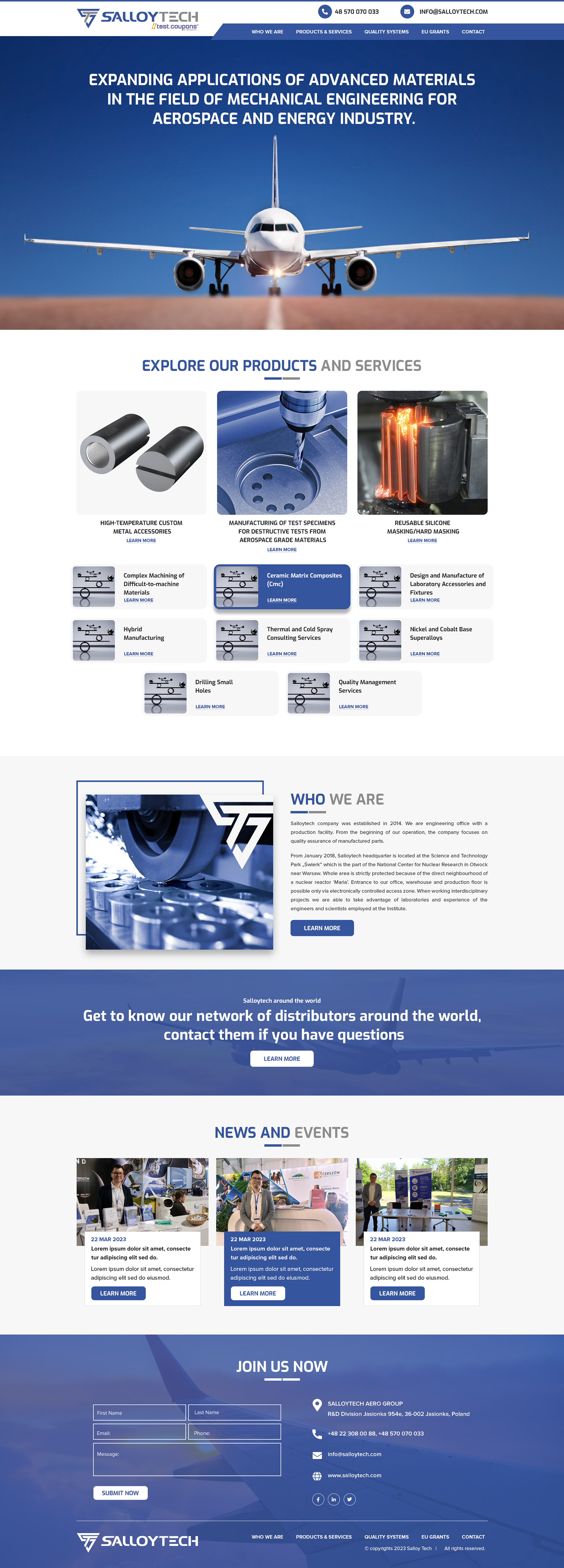 Design Wordpress par Titan Eagle pour Salloytech Sp. z o.o. | Design #30227293