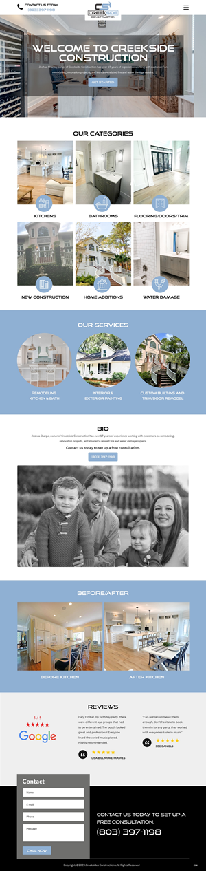 Wix Design by pb for Creekside Construction | Design: #30227201