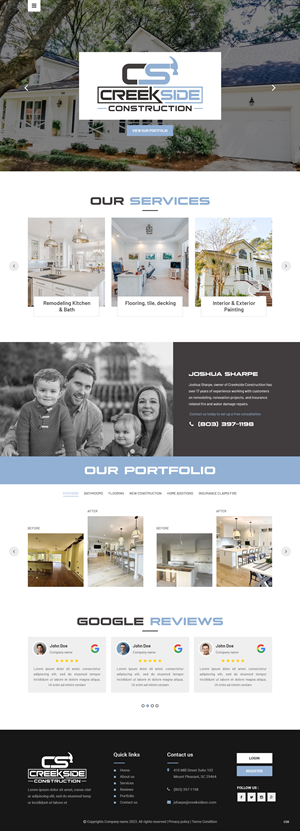 Wix Design by pb for Creekside Construction | Design: #30227202