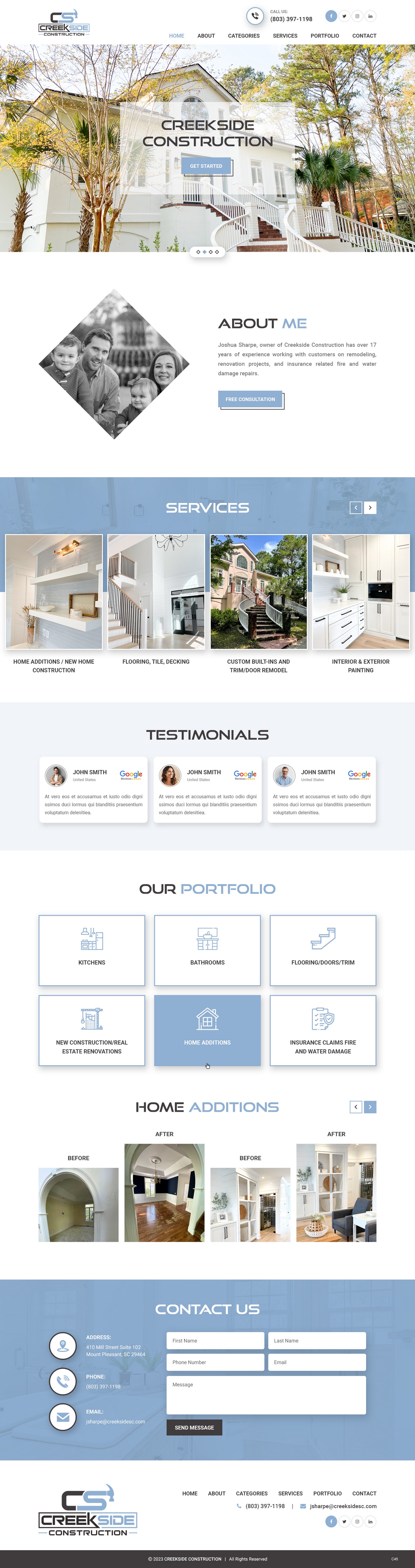 Wix Design by pb for Creekside Construction | Design #30227203