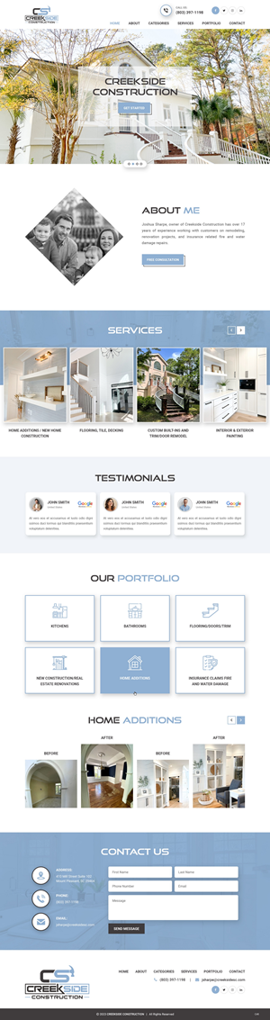 Wix Design by pb for Creekside Construction | Design: #30227203