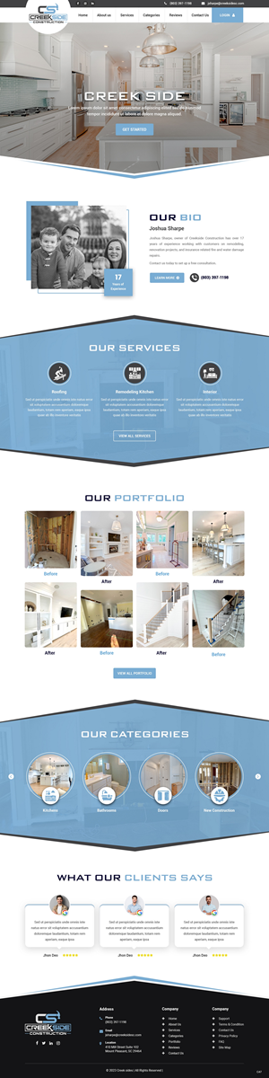 Wix Design by pb for Creekside Construction | Design: #30227204