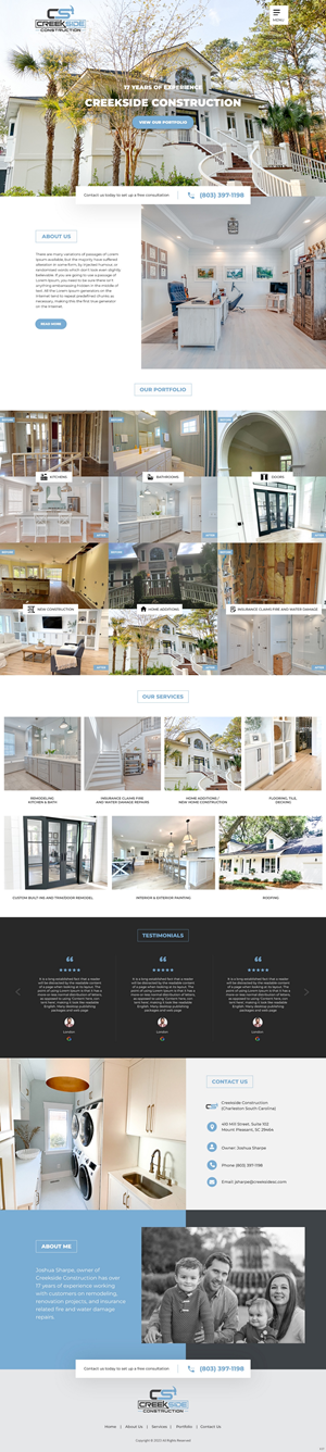Wix Design by pb for Creekside Construction | Design: #30227205