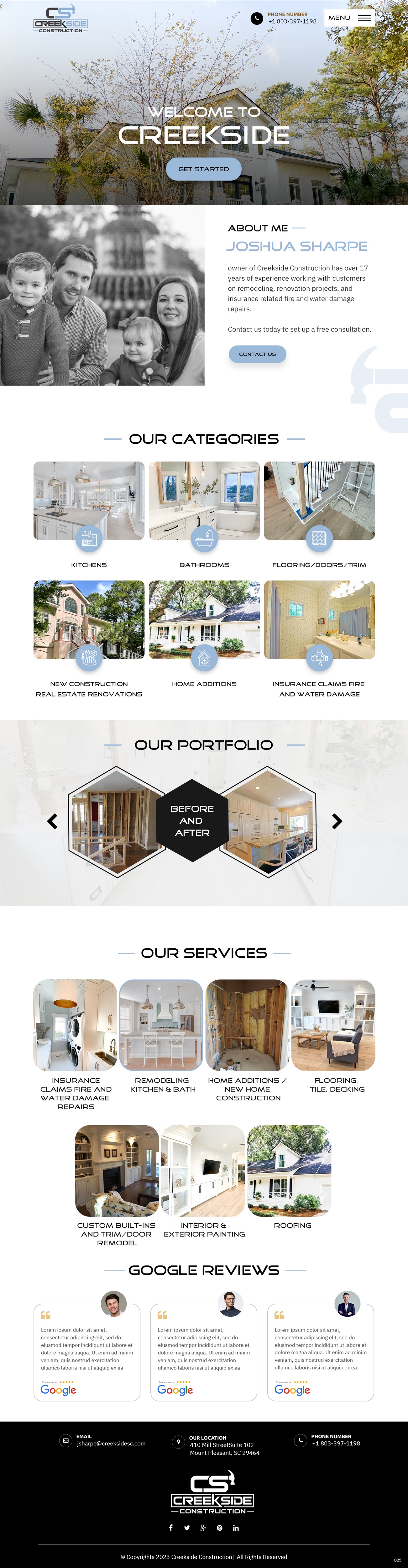 Wix Design by pb for Creekside Construction | Design #30233491