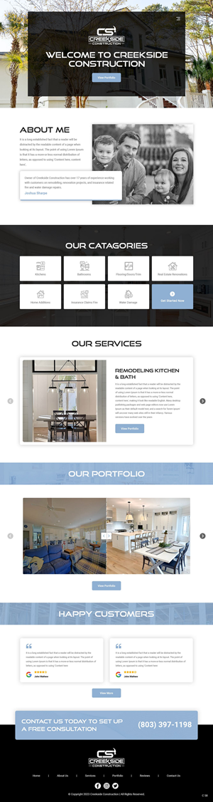 Wix Design by pb for Creekside Construction | Design: #30233494