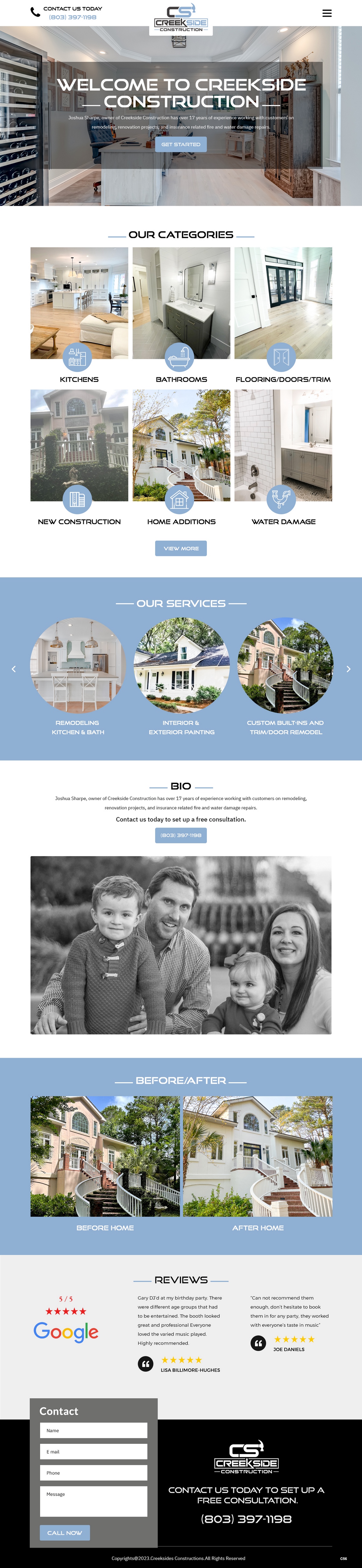 Design Wix par pb pour Creekside Construction | Design #30233495