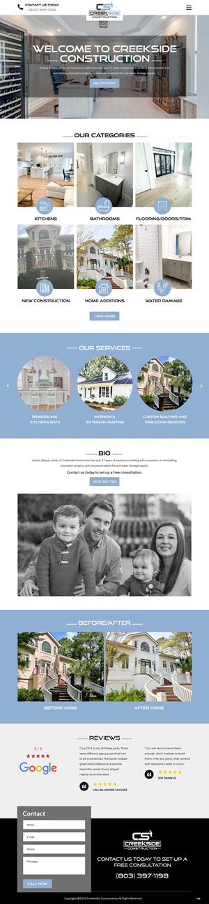 Wix Design by pb for Creekside Construction | Design: #30233495