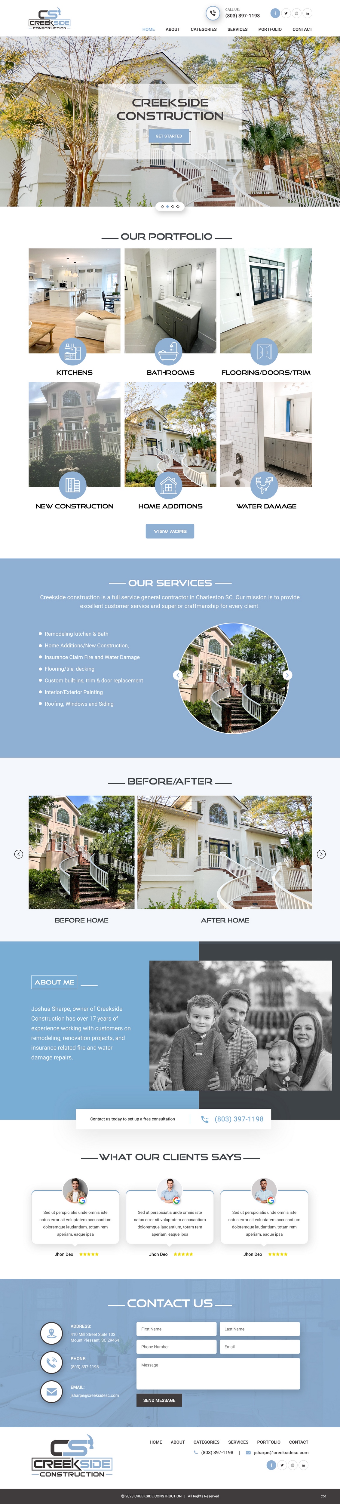 Design Wix par pb pour Creekside Construction | Design #30240928