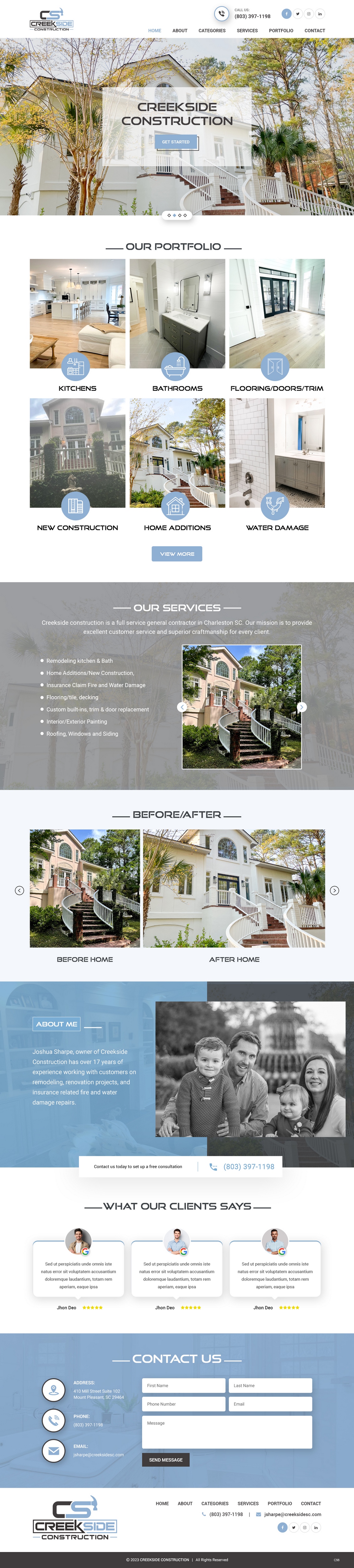 Design Wix par pb pour Creekside Construction | Design #30247360