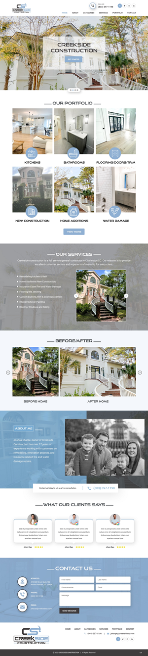 Wix Design by pb for Creekside Construction | Design: #30247360