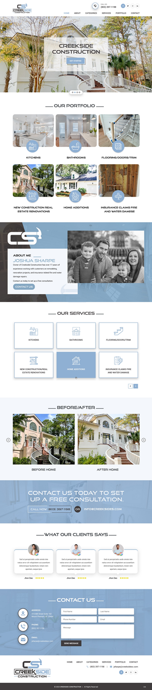 Wix Design by pb for Creekside Construction | Design: #30259351