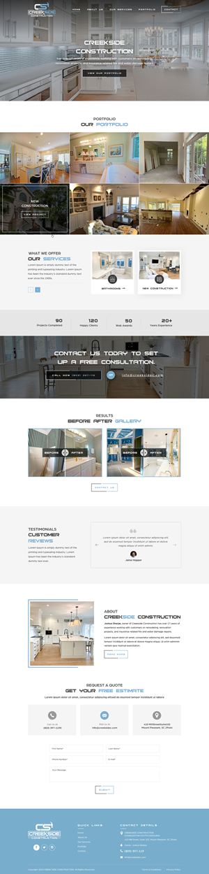 Wix Design by Sbss for Creekside Construction | Design: #30264442