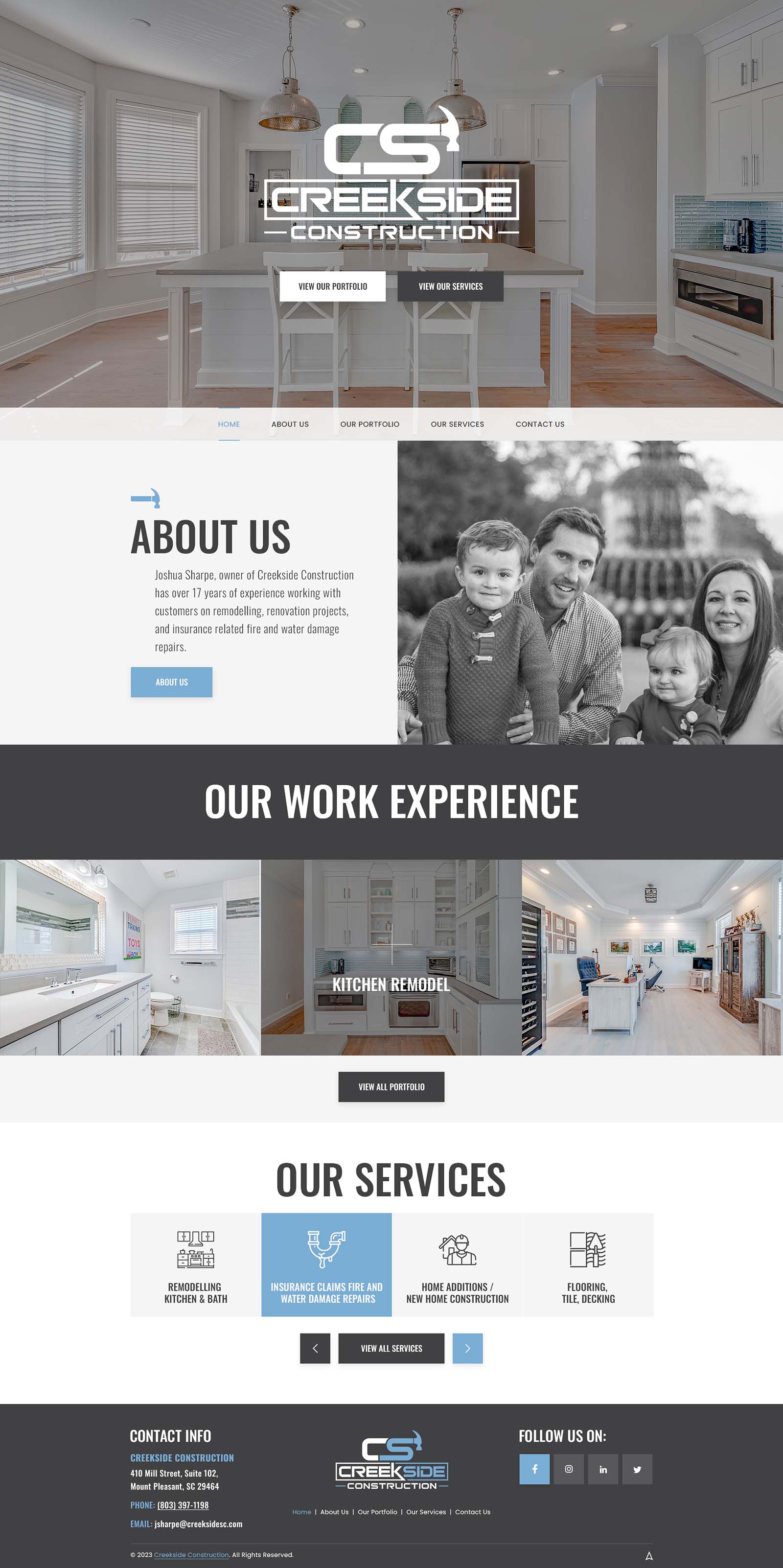 Design Wix par Ved Web Services pour Creekside Construction | Design #30241434
