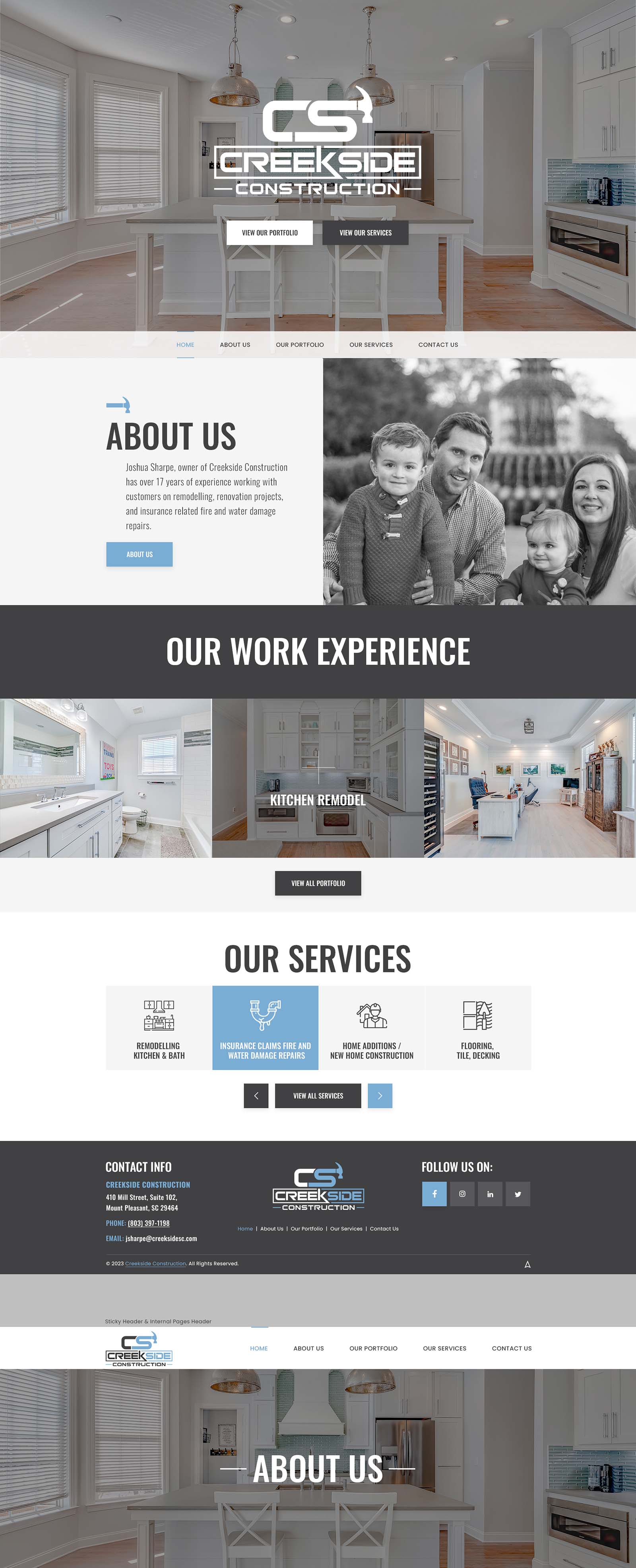 Design Wix par Ved Web Services pour Creekside Construction | Design #30241435