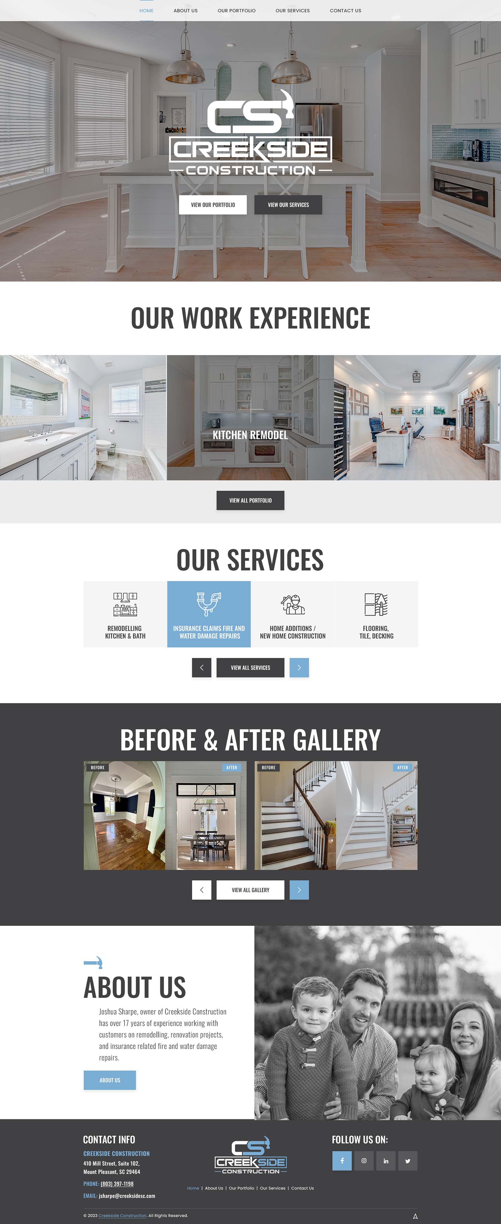 Wix Design by Ved Web Services for Creekside Construction | Design #30263041