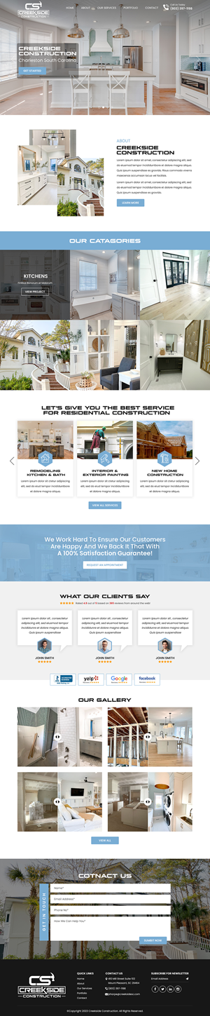 Wix Design by Titan Eagle for Creekside Construction | Design: #30245849