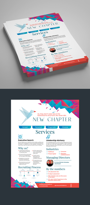 Print Design par Hitbar pour New Chapter Executive Search GmbH | Design : #30270025
