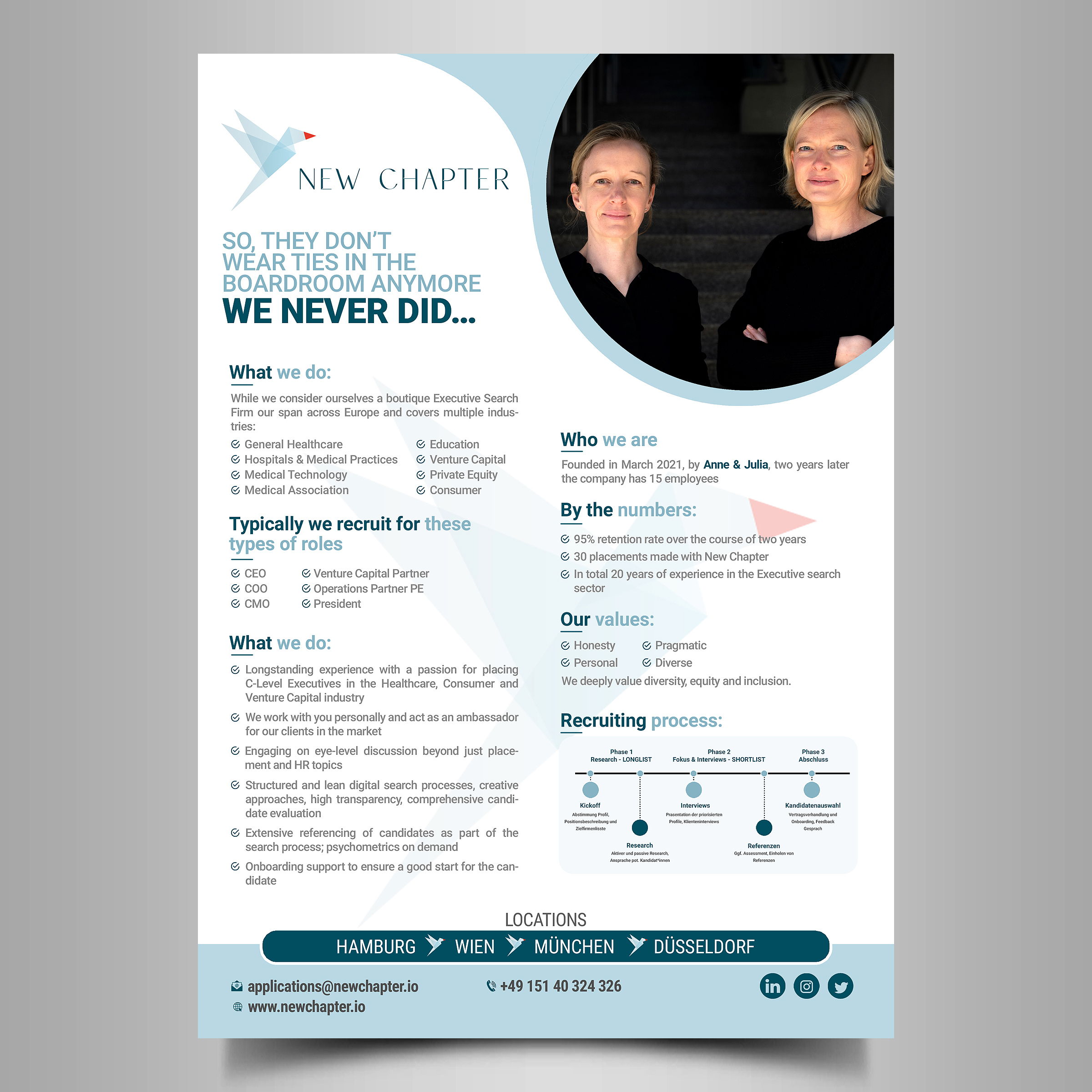 Print Design par Designers Hub pour New Chapter Executive Search GmbH | Design #30241330