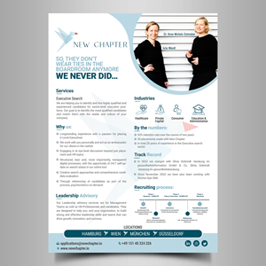 Print Design by Designers Hub for New Chapter Executive Search GmbH | Design: #30259881