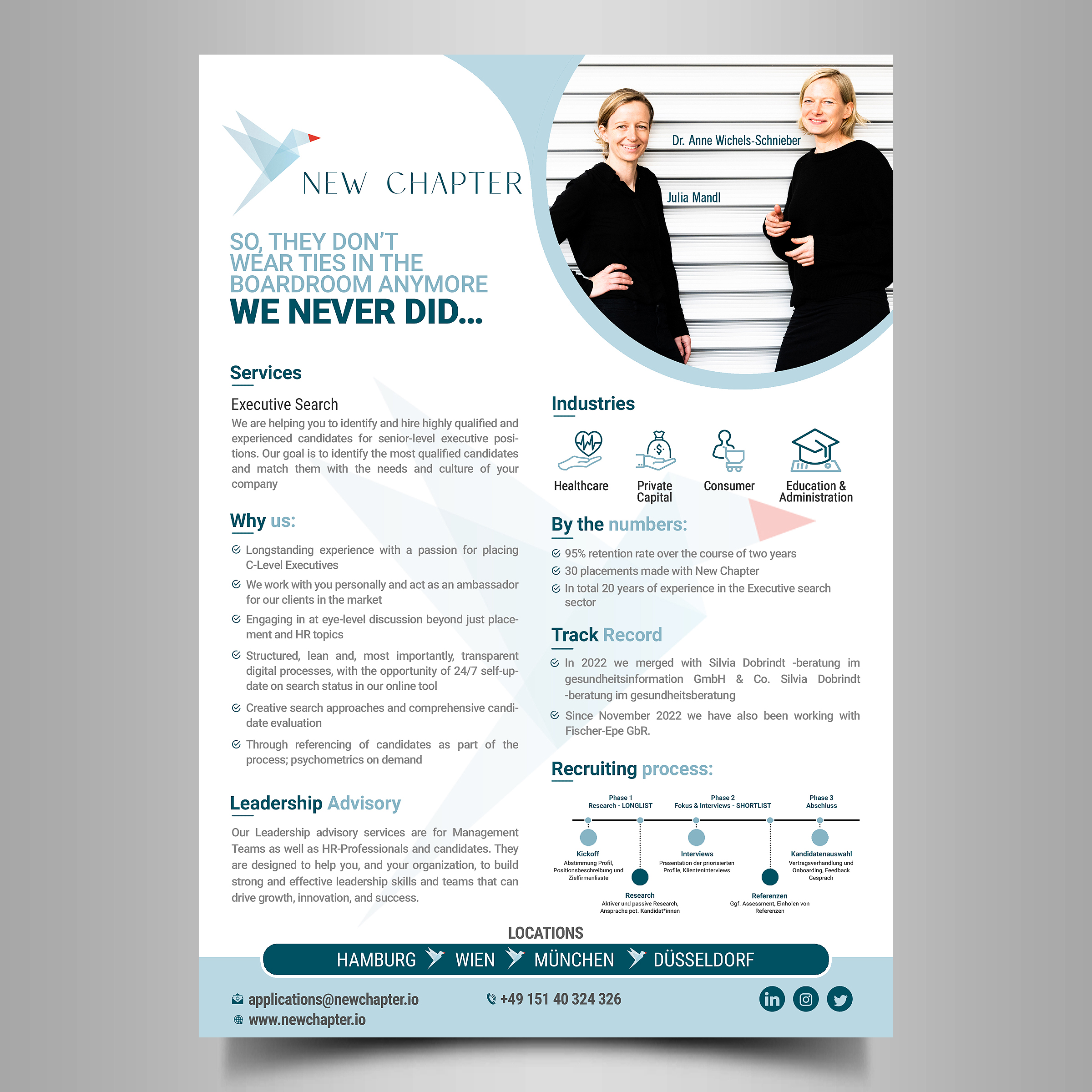 Print Design par Designers Hub pour New Chapter Executive Search GmbH | Design #30266756